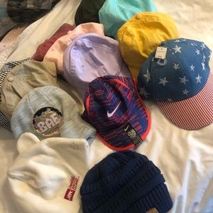 Lots of baseball caps